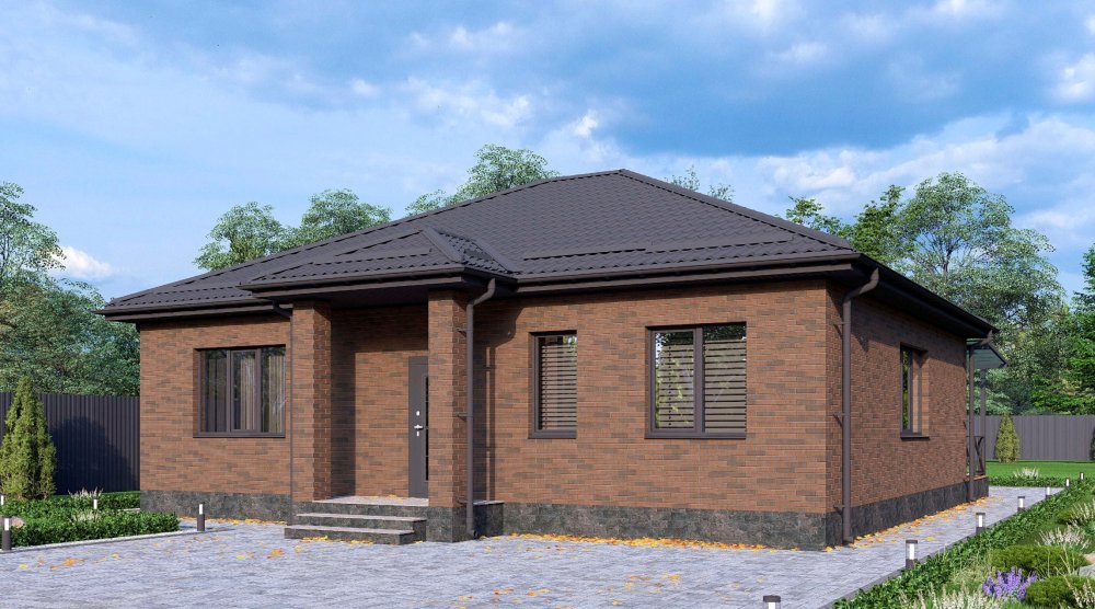 Одноэтажный дом «Простор» 10.5x12