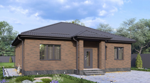 Одноэтажный дом «Простор» 10.5x12