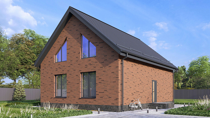 Двухэтажный дом «Очаг» 9х11