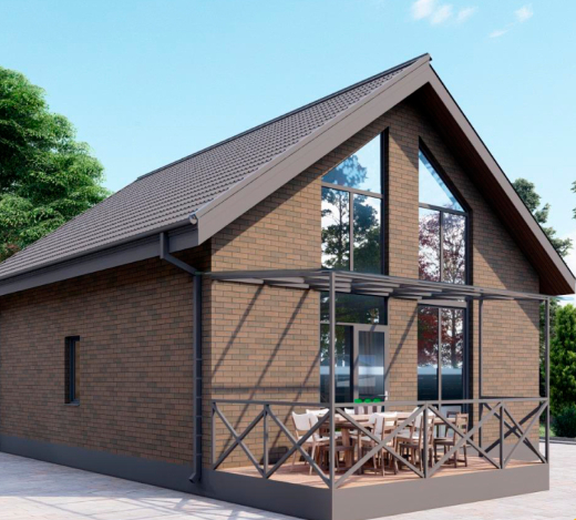 Двухэтажный дом «Очаг» 9х11